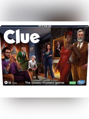 Hasbro Clue Board Game - Red, Blue, Green, Brown Box Art